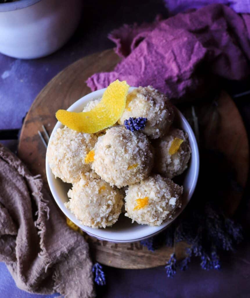 Lavender Lemon Wafer Truffles