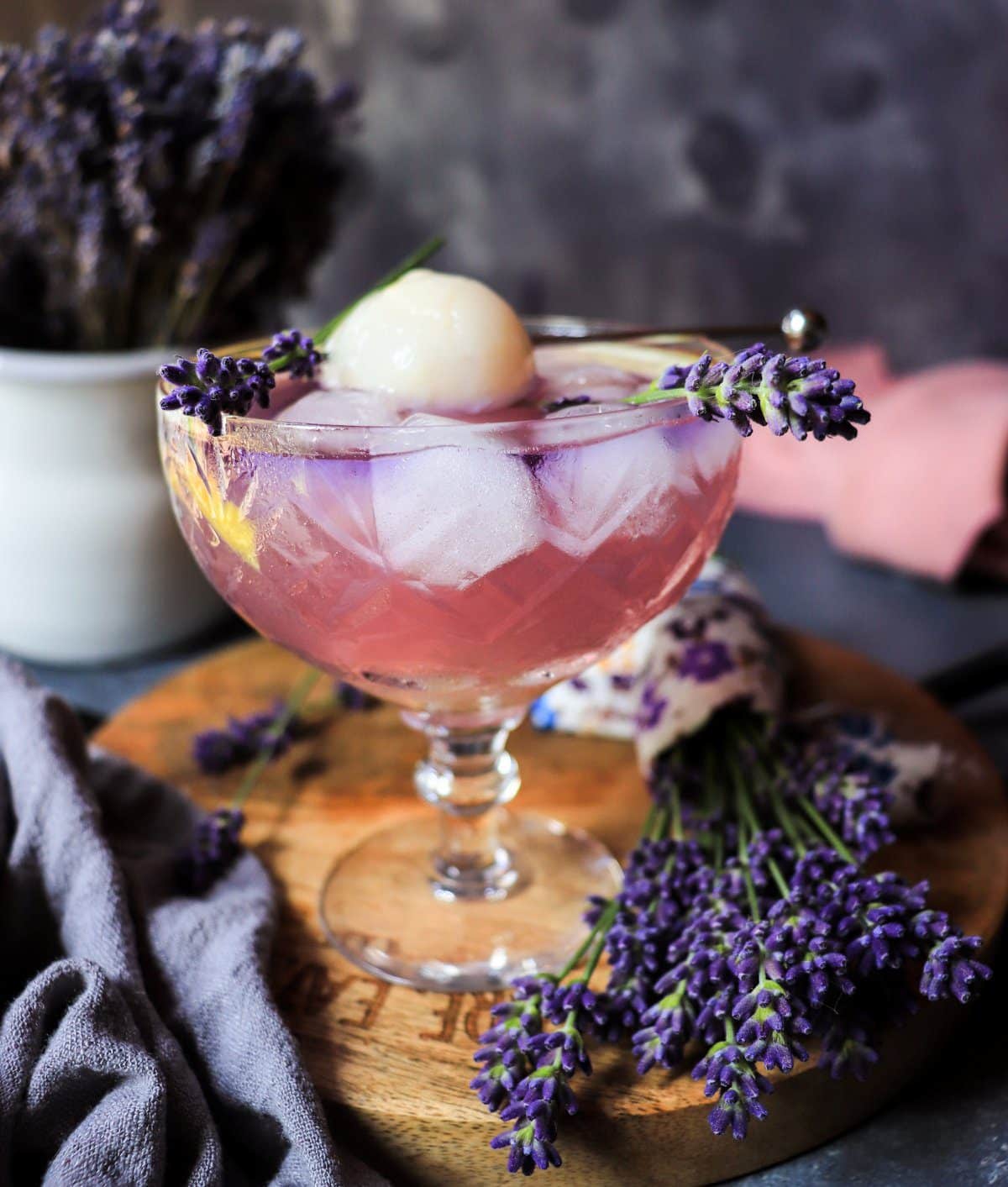 Fresh Fruit and Berry Cocktails: lychee lavender martini