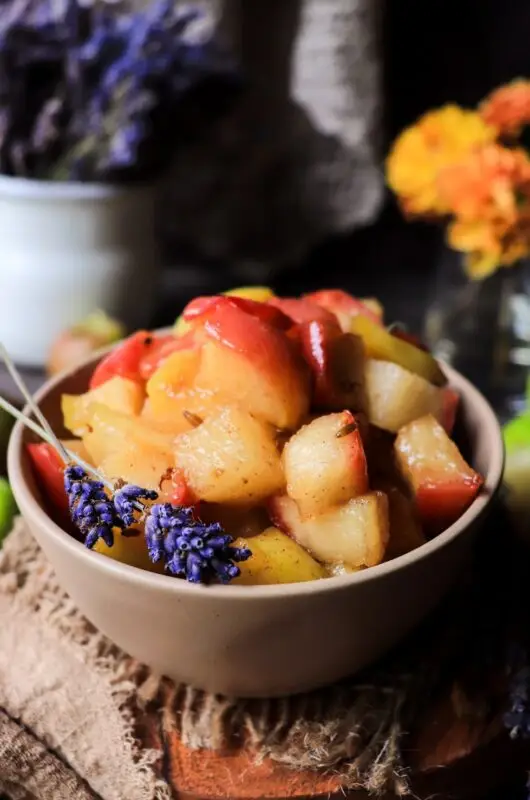 Lavender Maple Sautéed Apples