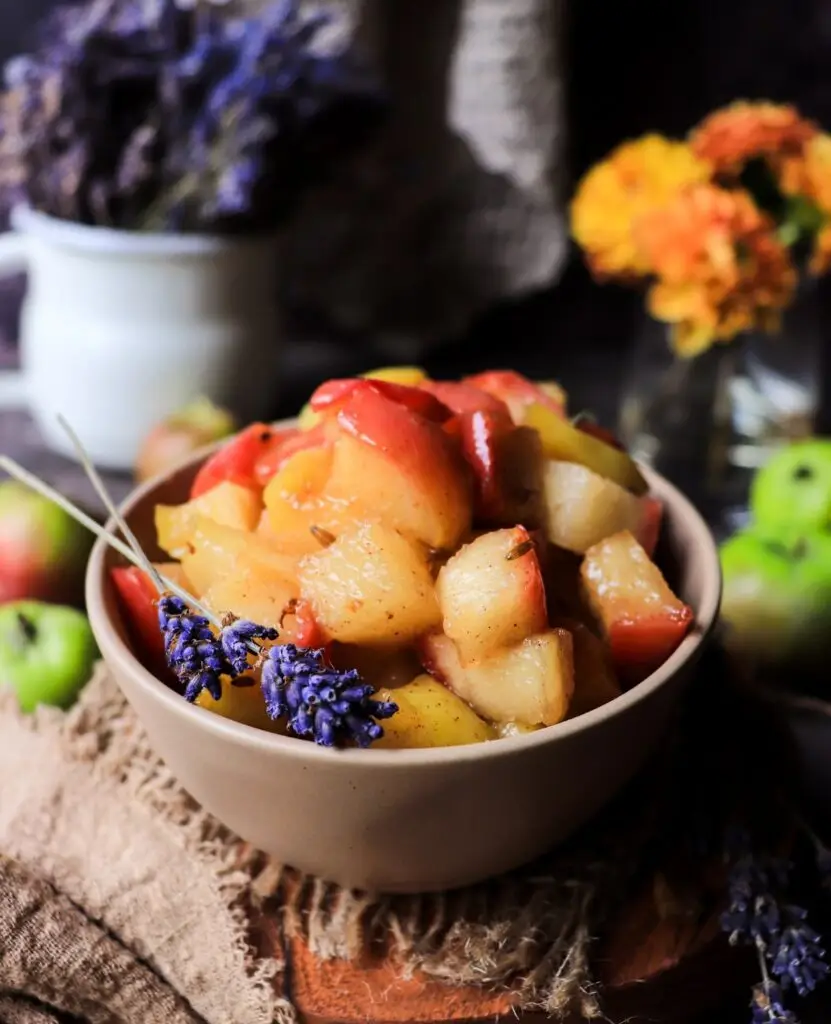 Lavender Maple Sautéed Apples - Easy 15-Minute Skillet Recipe