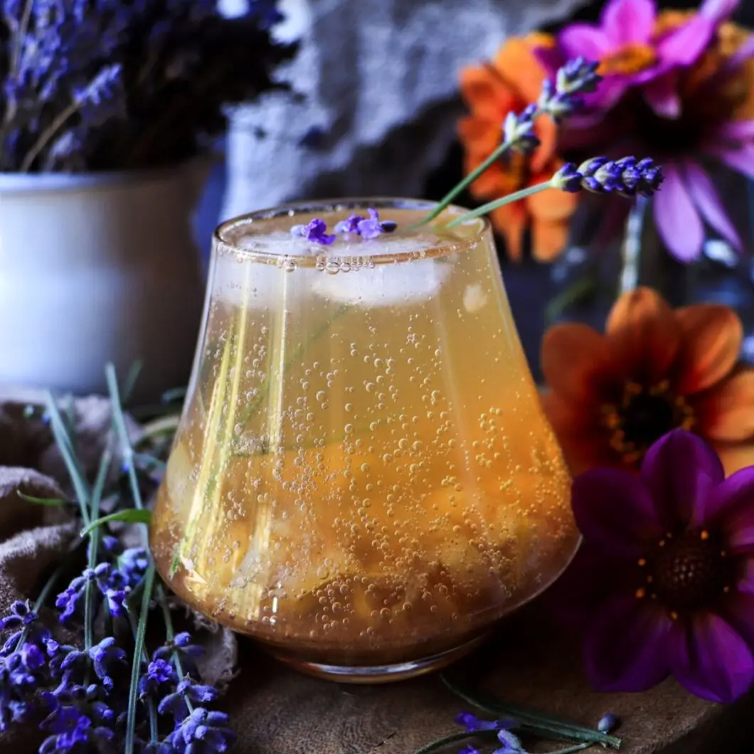 Lavender Pear Cider Cocktail