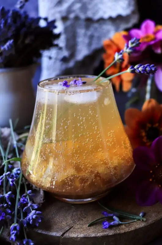 Lavender Pear Cider Cocktail