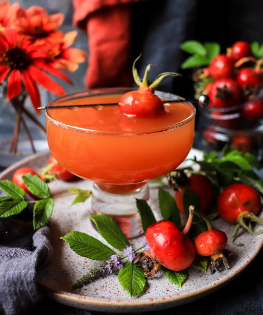 Orange Rosehip Rum Cocktail 