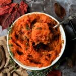 Savoury Mashed Sweet Potatoes Bake