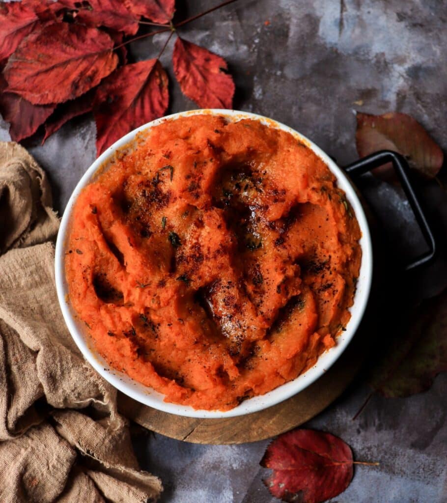 Savoury Mashed Sweet Potatoes Bake recipe