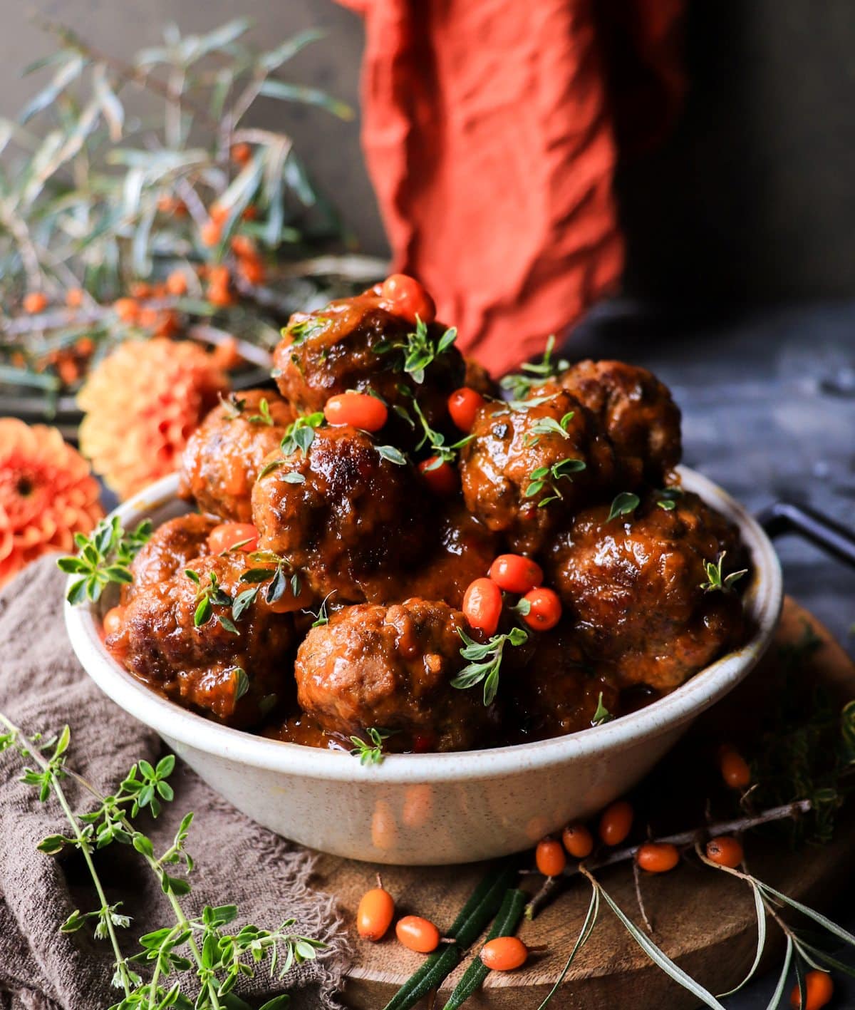 Sea Buckthorn Sauce Meatballs