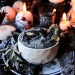 Black Sesame Goat Cheese Spread - Fun Halloween Recipe
