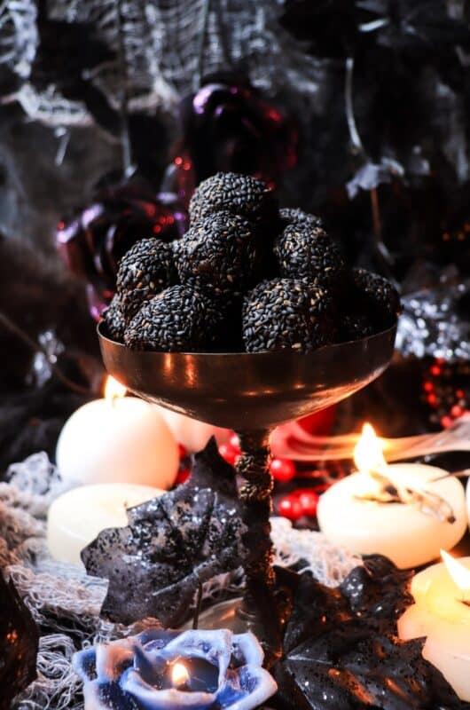 Black Sesame Seed Brigadeiro -Halloween Brazilian Fudgy Balls