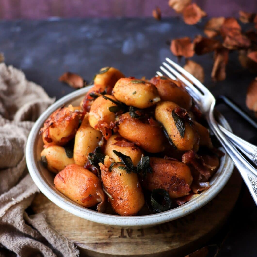 Crispy Pan-Fried Gnocchi with Prosciutto and Sage