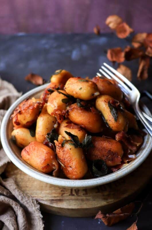 Crispy Pan-Fried Gnocchi with Prosciutto and Sage