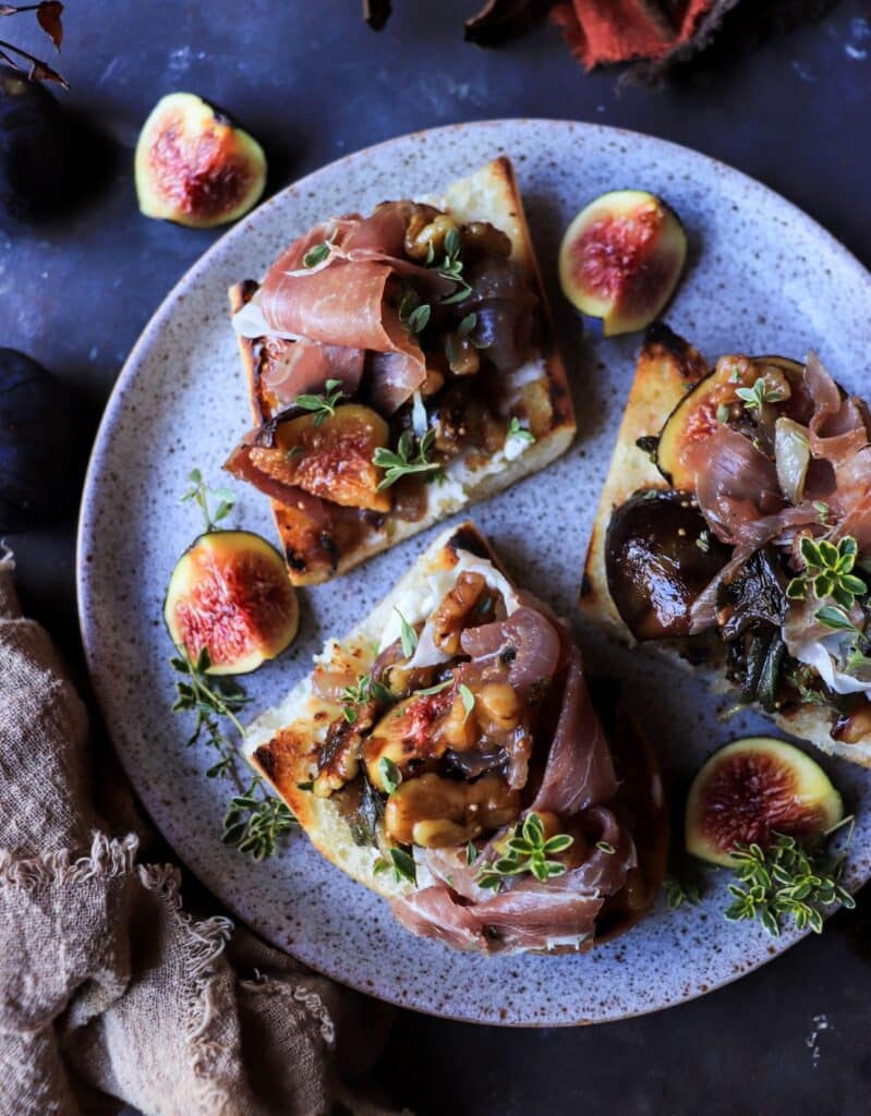 Fig Walnut Prosciutto Bruschetta recipe