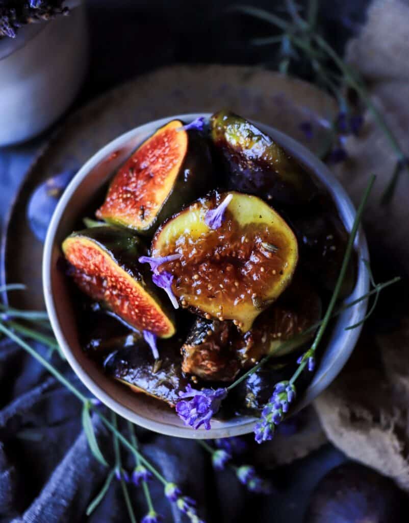 Lavender Honey Caramelized Figs