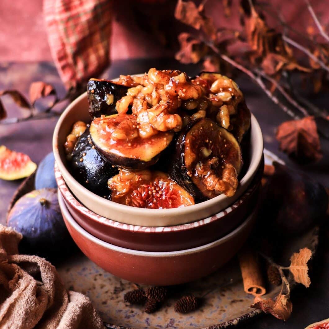 Maple Sautéed Figs with Walnuts and Vanilla