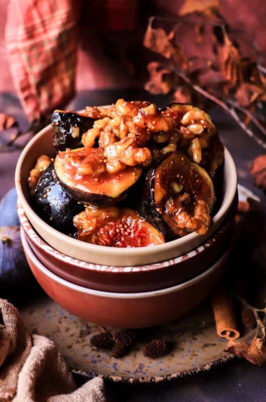 Maple Sautéed Figs with Walnuts and Vanilla