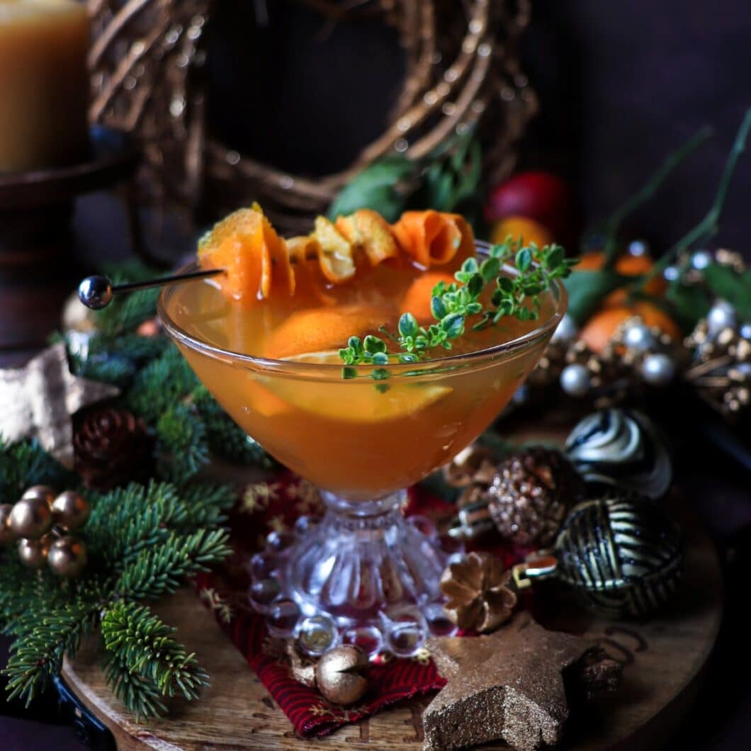 Clementine Honey Brandy Cocktail