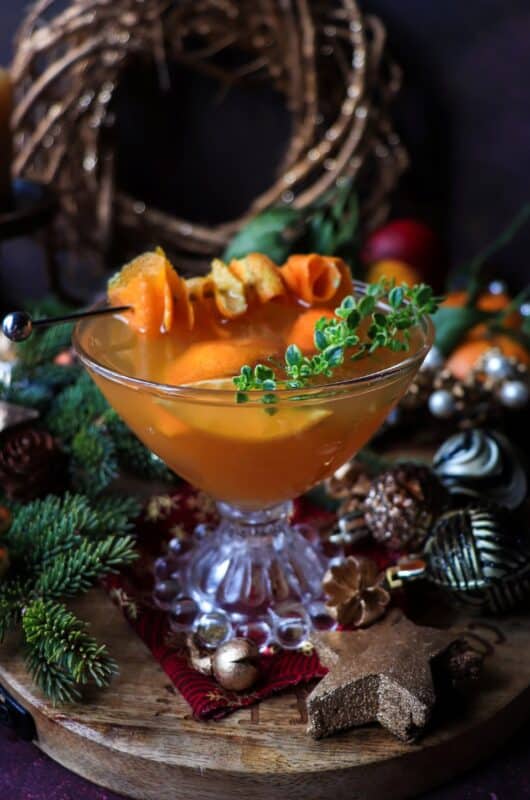 Clementine Honey Brandy Cocktail