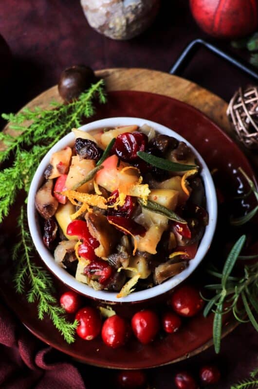 Festive Chestnut Apple Chutney with Rosemary and Brandy