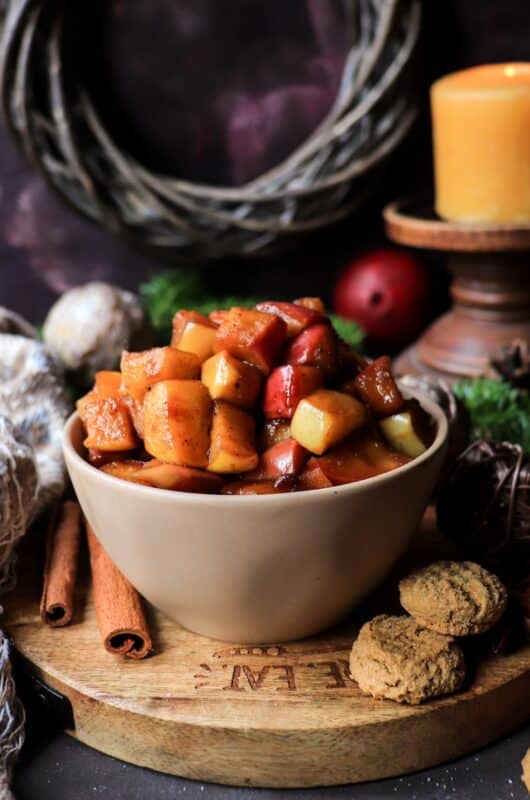 Gingerbread Caramelized Apples - A Cozy Holiday Skillet Dessert