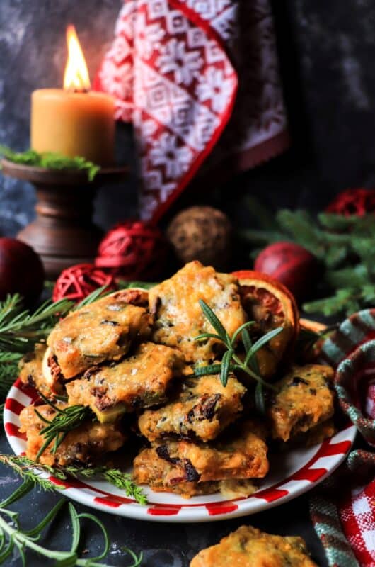 Savoury Cheese Cranberry Pistachio Biscuits - Not Your Typical Christmas Cookie