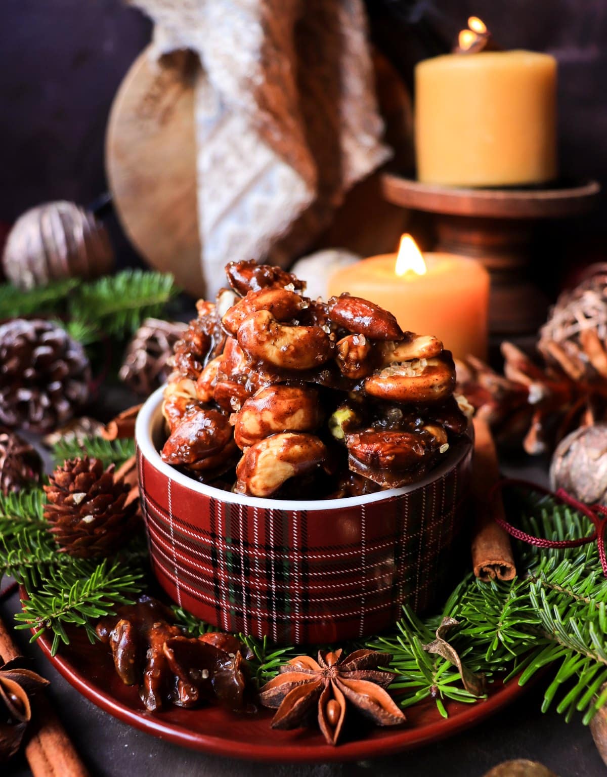 Stovetop Gingerbread Candied Nuts - A Festive Stovetop Holiday Treat