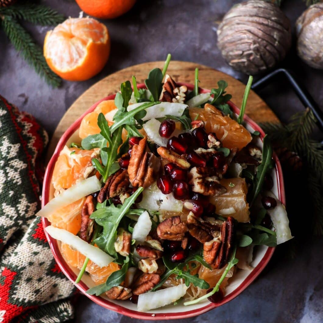Clementine Fennel Salad with Pomegranate and Pecans