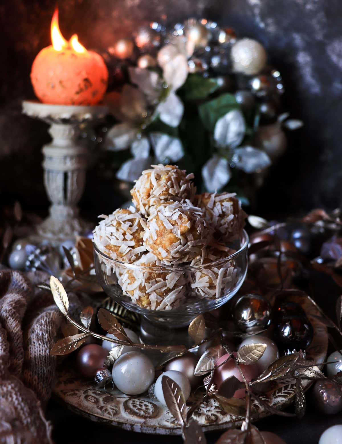 Coconut Cashew Rum Cookie Truffles