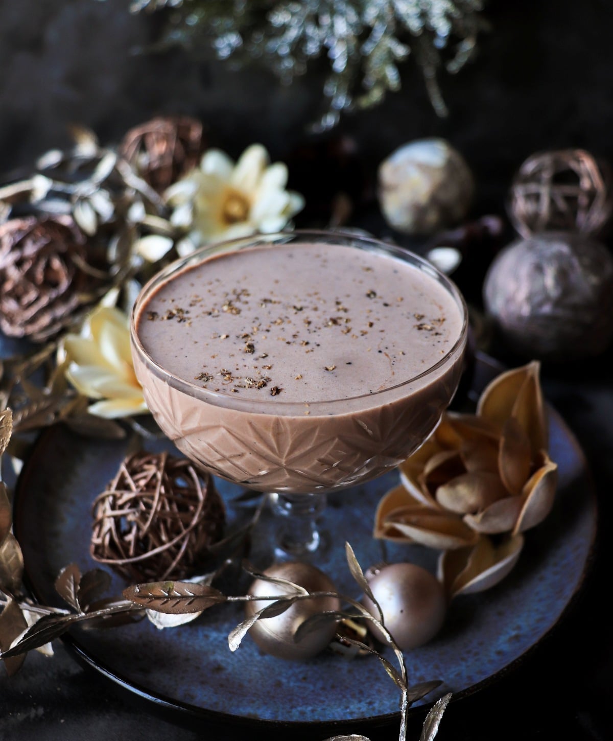 Eggnog Brandy Alexander Cocktail