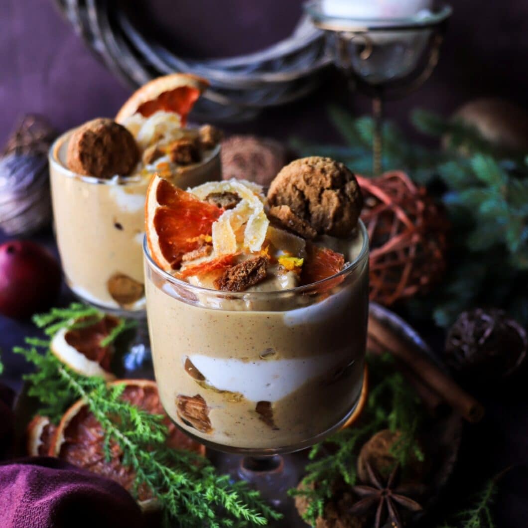 Festive Gingerbread Greek Yogurt Trifle