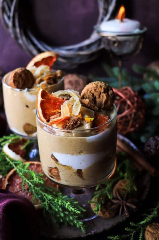 Festive Gingerbread Greek Yogurt Trifle