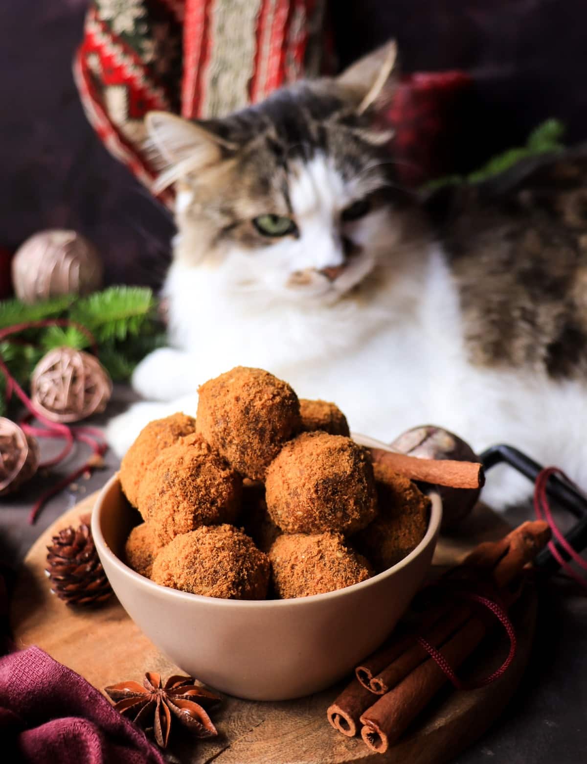 Gingerbread Bliss Balls - Festive Christmas Date Truffles