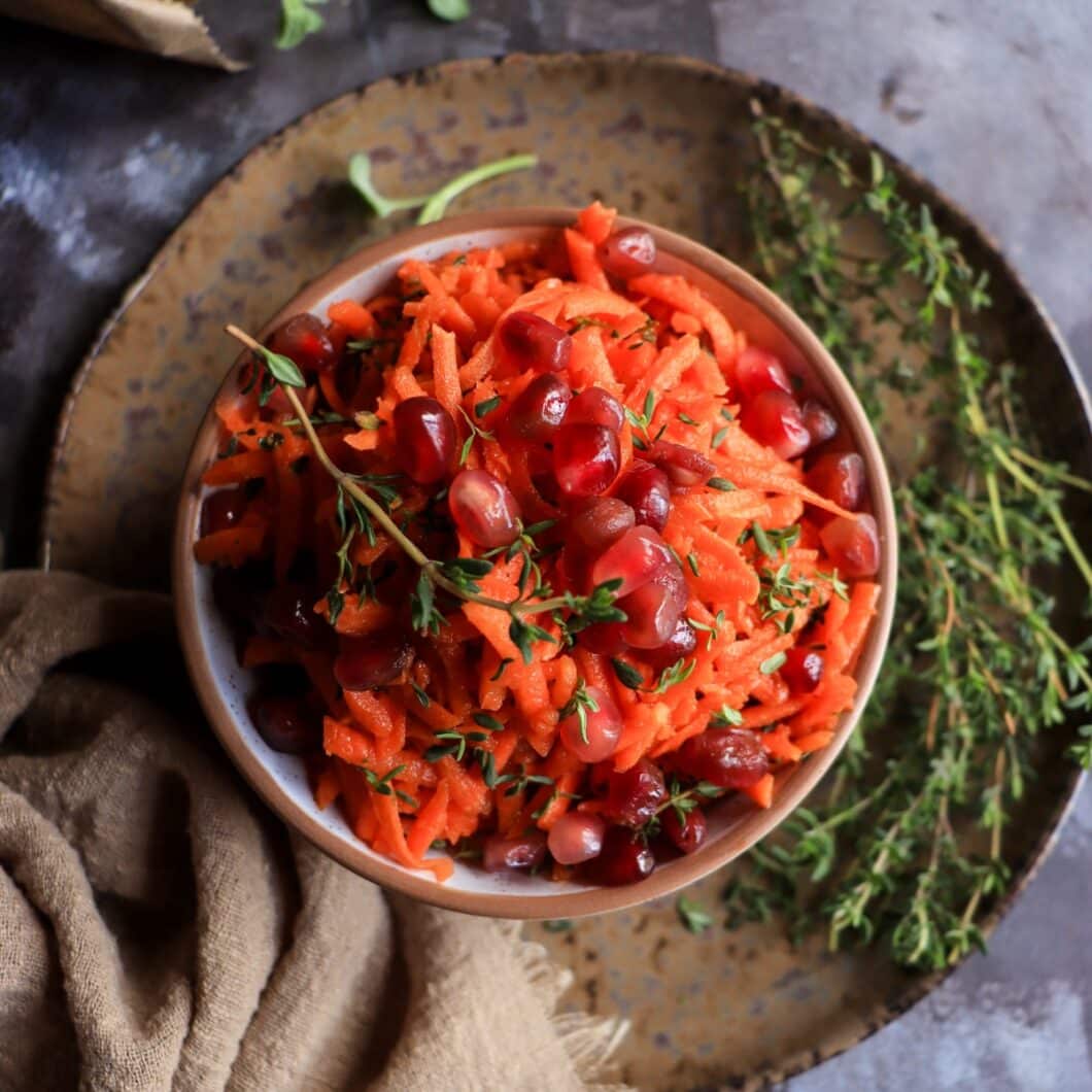 Carrot Salad with Pomegranate Molasses Dressing