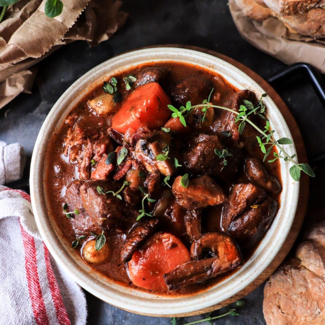 Beef Bourguignon (Classic French Beef Stew)