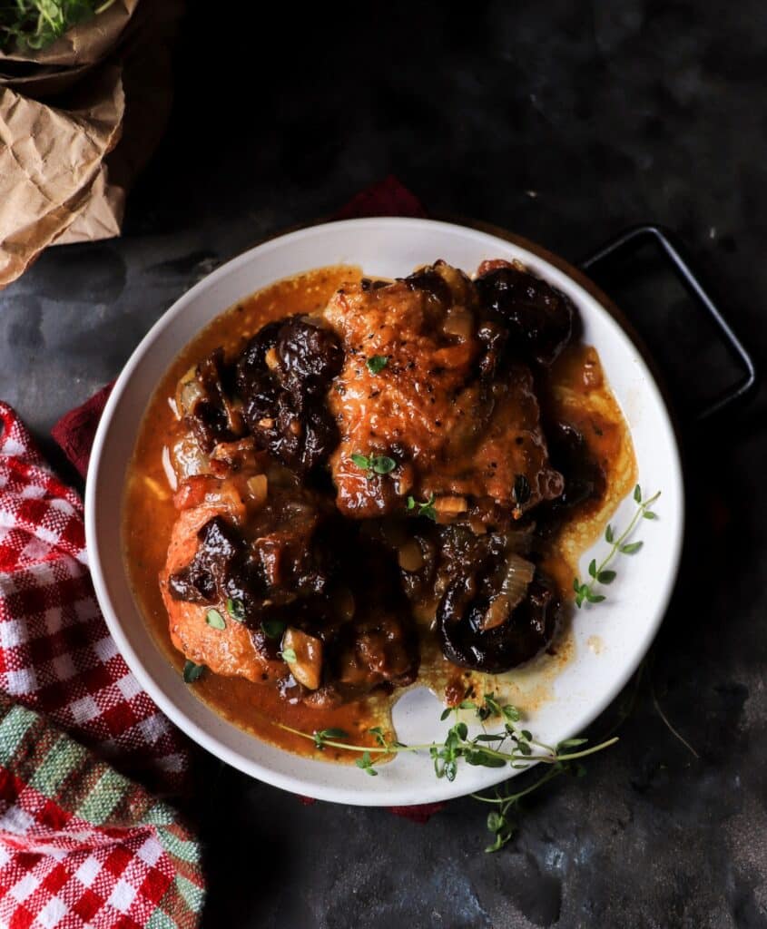 French Chicken with Prunes (Poulet aux Pruneaux)