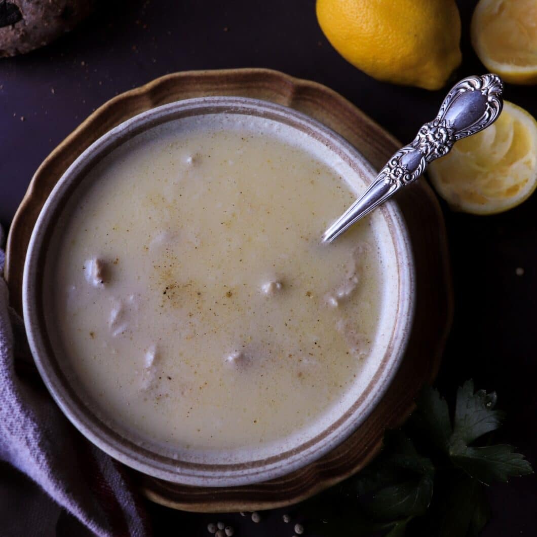 Greek Lemon Chicken Soup (Traditional Avgolemono)