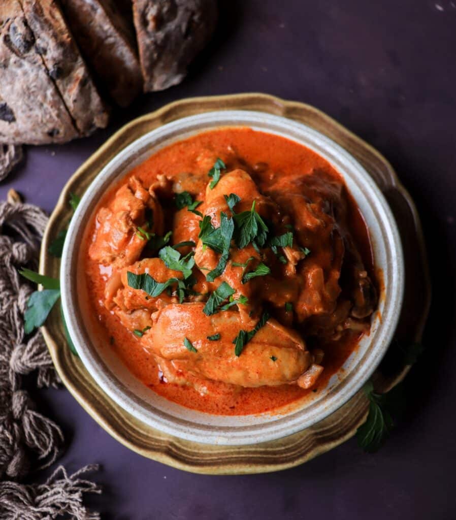 Traditional Hungarian Chicken Paprikás