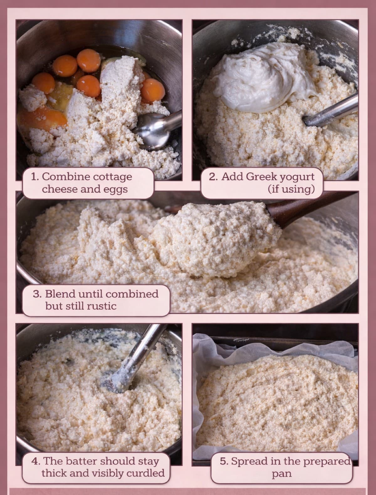 cottage cheese casserole preparation
