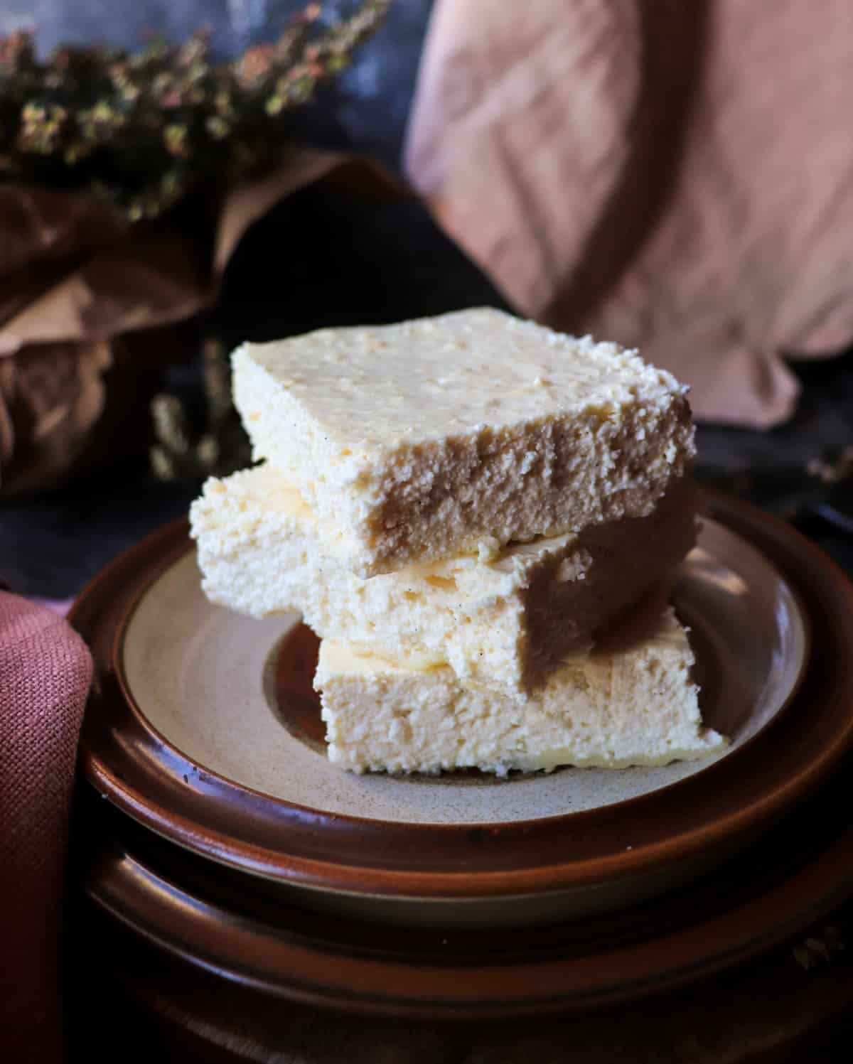 rustic high-protein cottage cheese casserole made with pressed cottage cheese (tvorog).