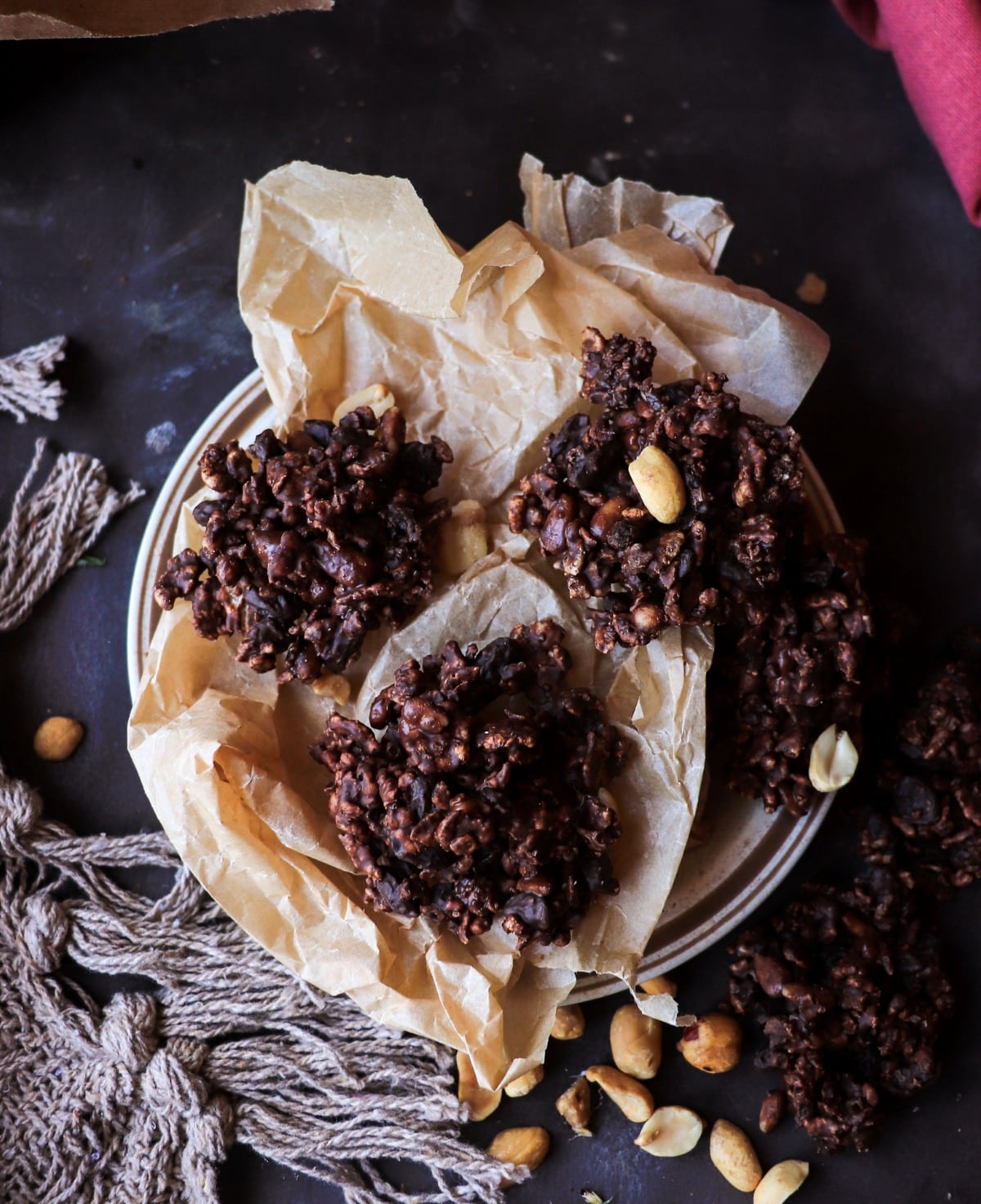 Espresso Chocolate Cornflake Clusters with Nuts & Raisins