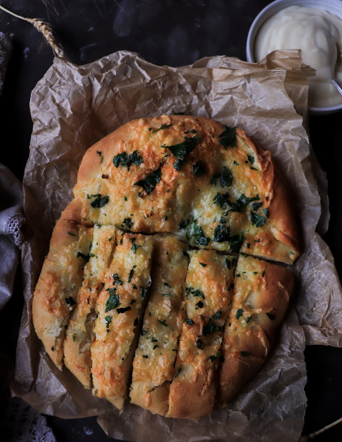 homemade garlic fingers recipe soft pizza dough garlic bread with mozzarella and parsley
