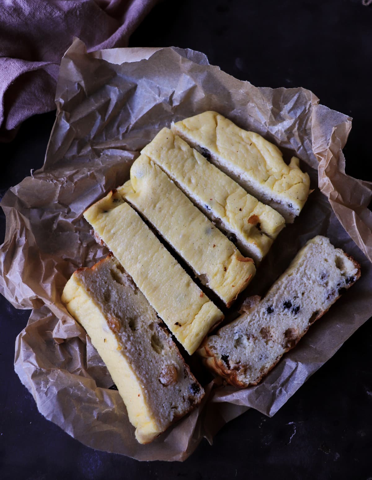 zapekanka style cottage cheese bake slices