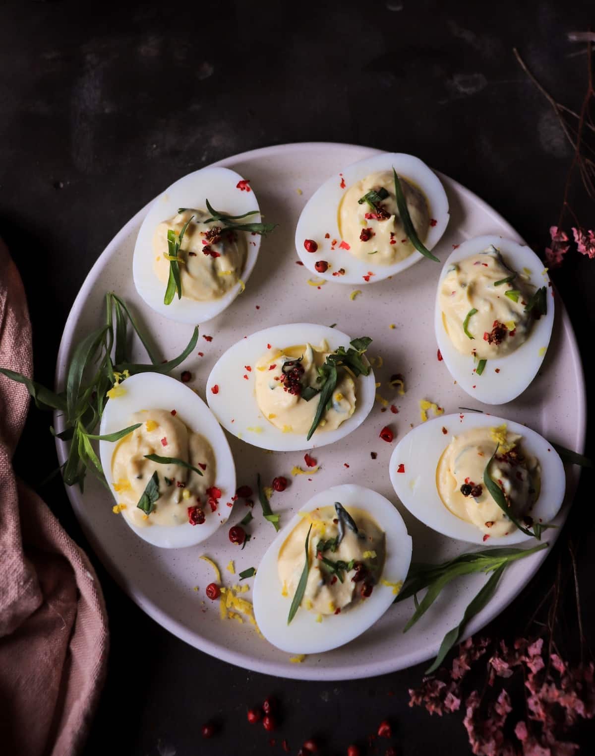 Tarragon Deviled Eggs with Greek Yogurt