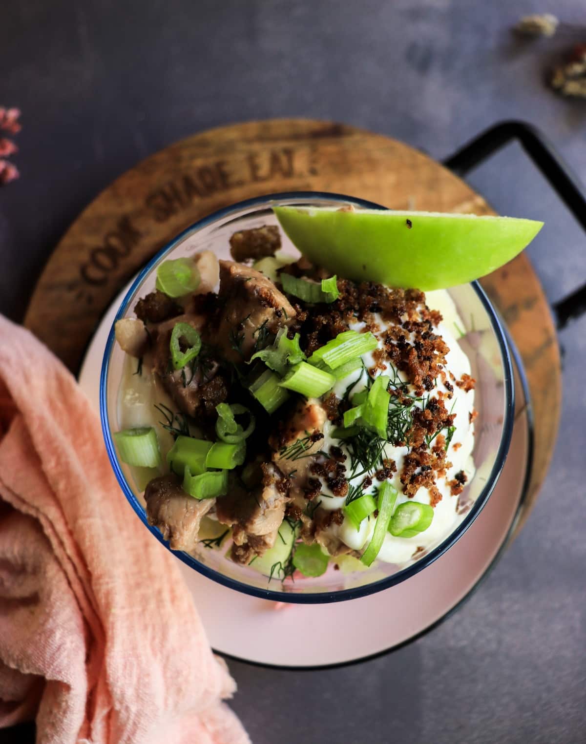 Nordic Cod Liver Verrine with Potato, Apple, and Rye Breadcrumbs