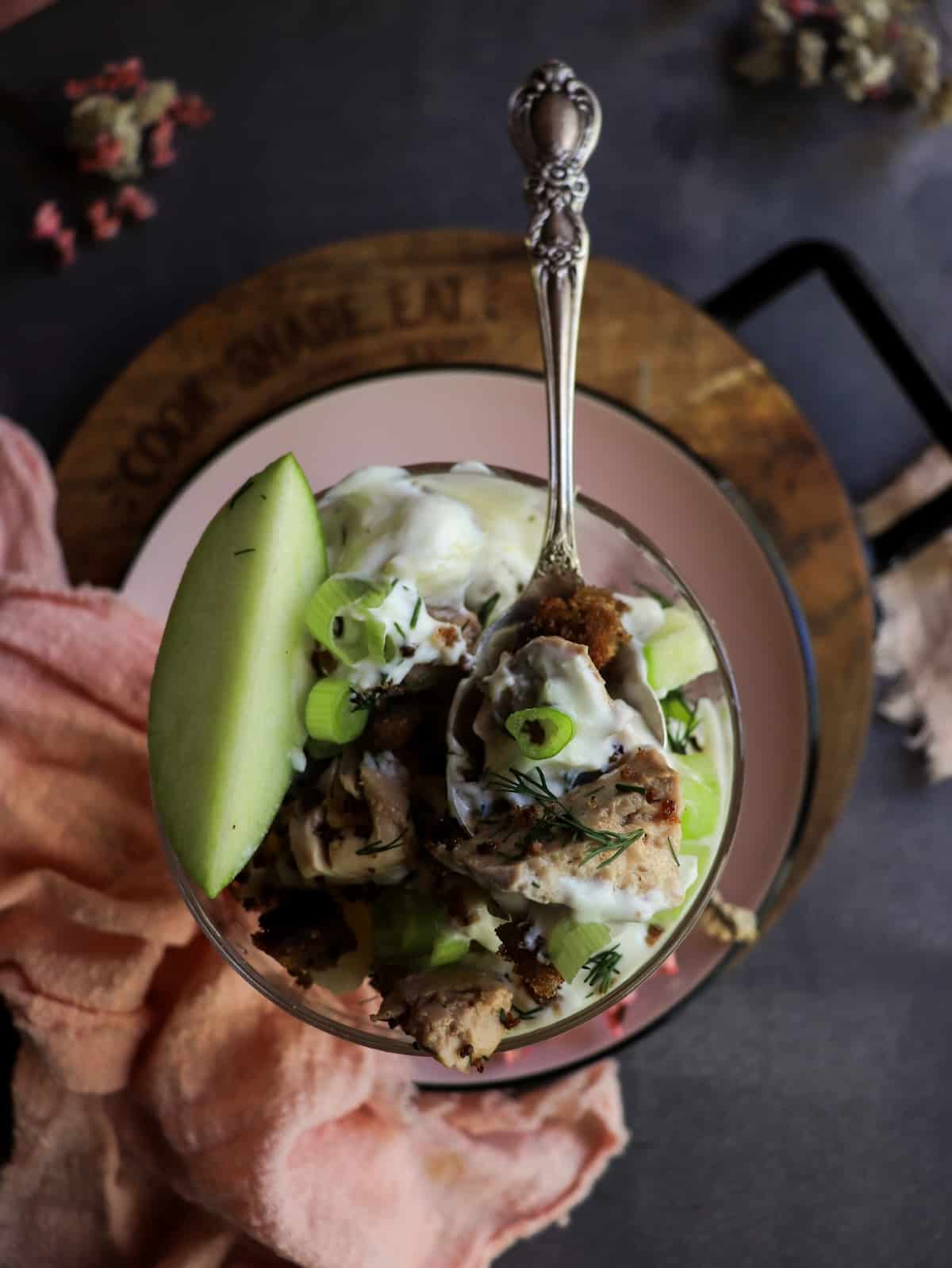 Scandinavian cod liver appetizer with rye crumbs