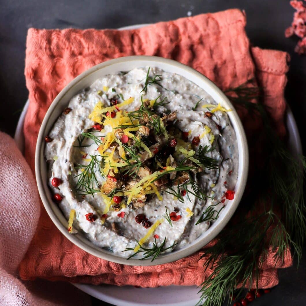 Cottage Cheese Spread with Smoked Sprats and Dill