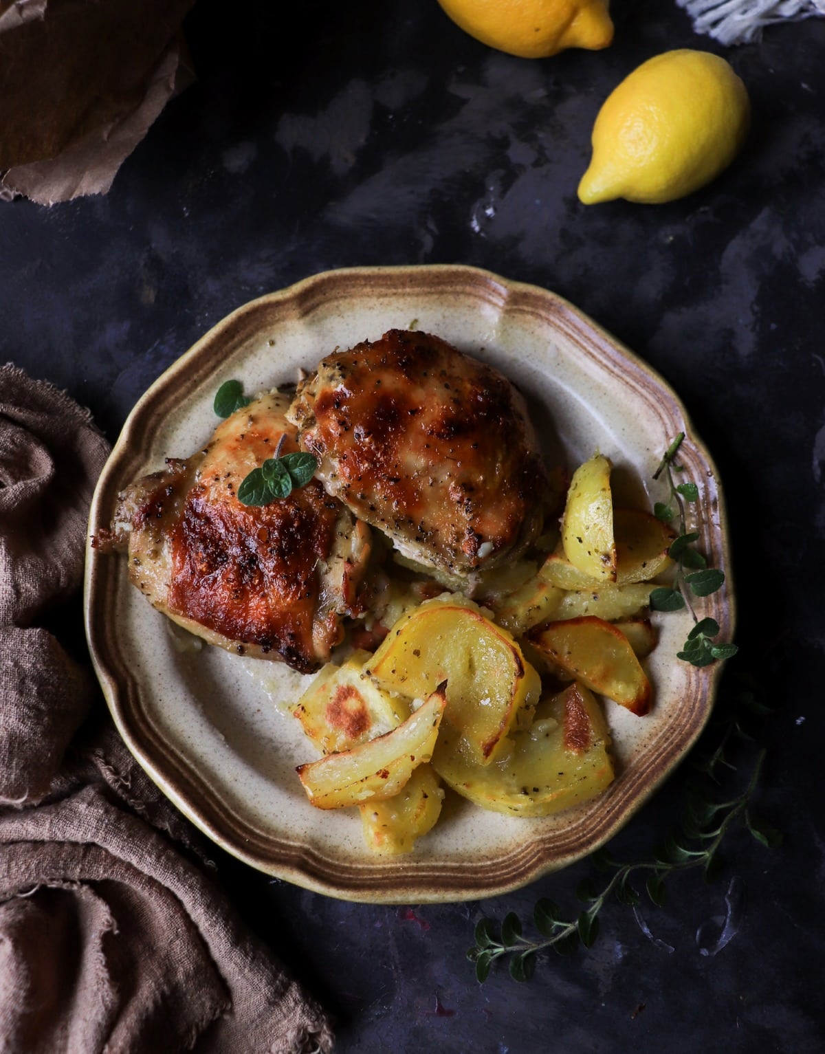 Greek Lemon Oregano Chicken (Kotopoulo Lemony)