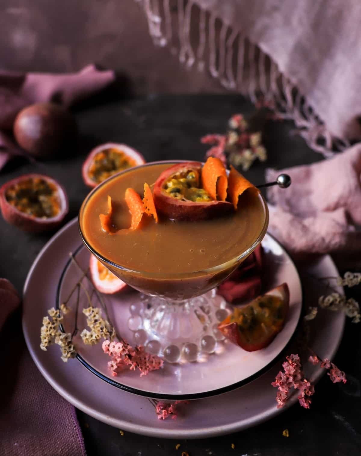 Passion Fruit Dulce de Leche Rum Cocktail