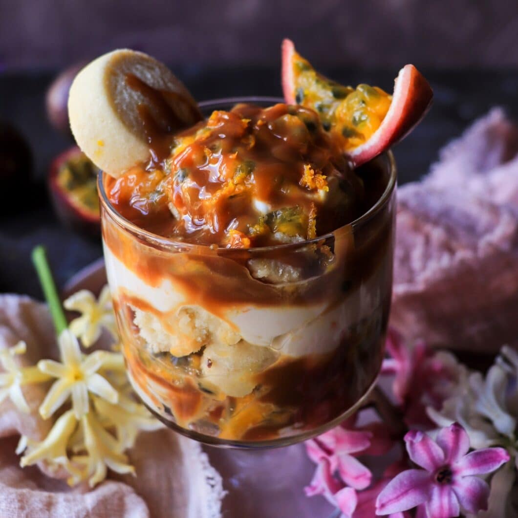 Passion Fruit Dulce de Leche Trifle