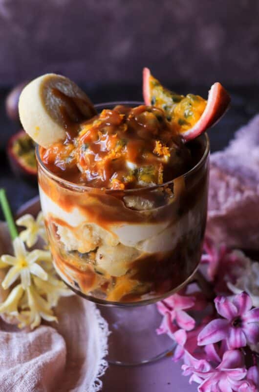 Passion Fruit Dulce de Leche Trifle