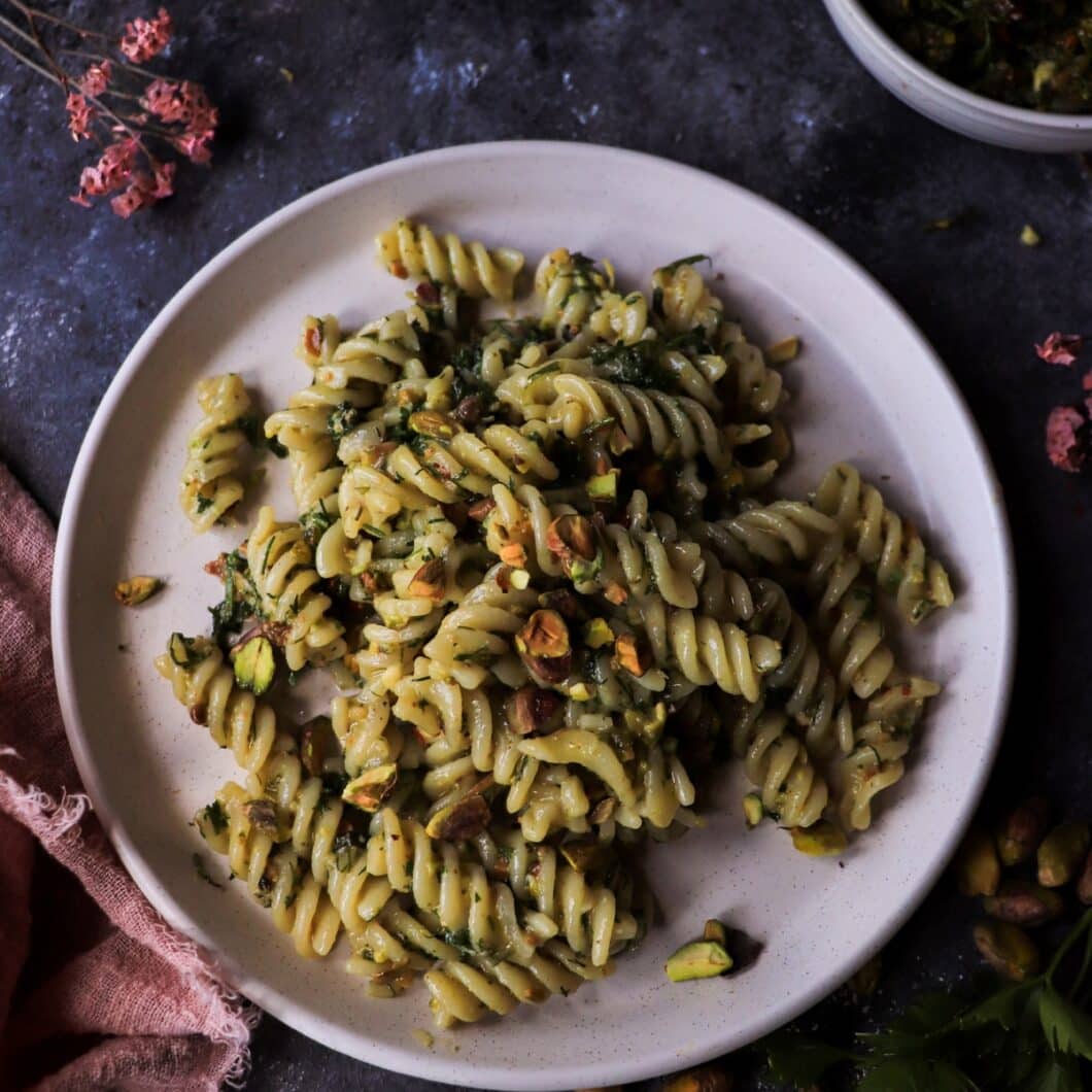 Pasta with Pistachio Gremolata
