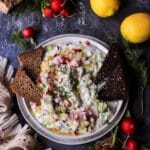Rustic Feta Spread with Radishes, Dill, and Lemon